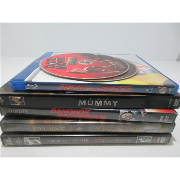 SEIZURE:  7 ASSORTED DVD'S INCLUDING MUMMY, LORD OF THE RINGS, ETC