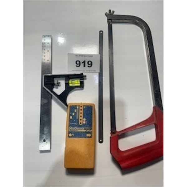 SEIZURE:  HACK SAW, SQUARE & STUD FINDER