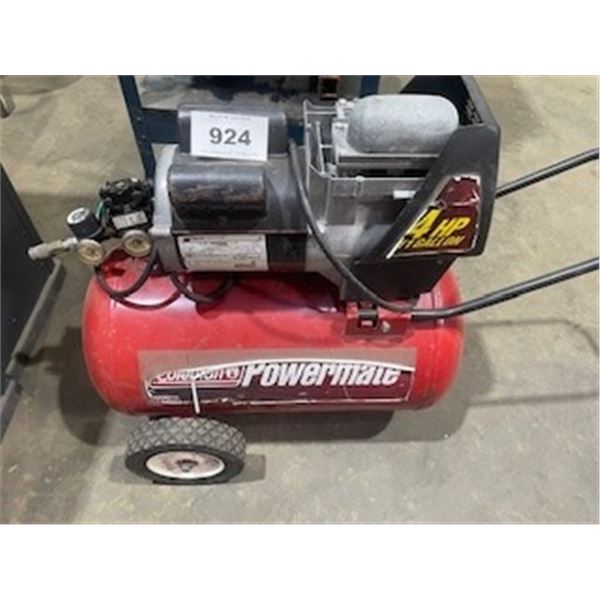 SEIZURE:  4 HP 11 GALLON COLEMAN AIR COMPRESSOR (WORKING)