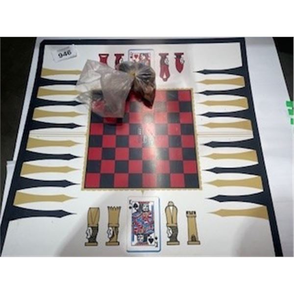 30" SQUARE GAME BOARD & ACCESSORIES