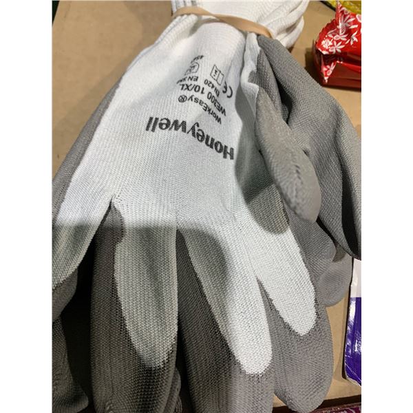 NEW:  HONEYWELL WORK EASY GLOVES (SIZE XL/10) - 2 PAIR