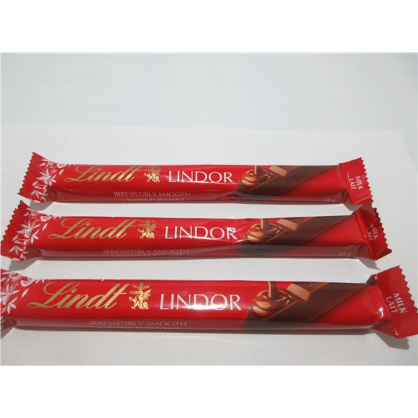 NEW:  LINDT LINDOR MILK CHOCOLATE (3 X 38G)