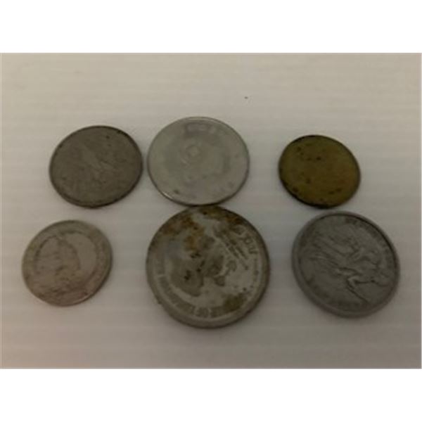 ESTATE:  6 ASSORTED TOKENS AND COINS