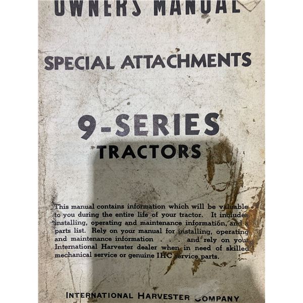 COLLECTIBLE:  9 SERIES TRACTOR MANUAL