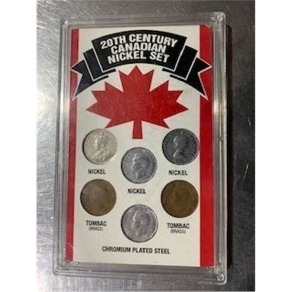 20TH CENTURY CANADIAN NICKEL SET