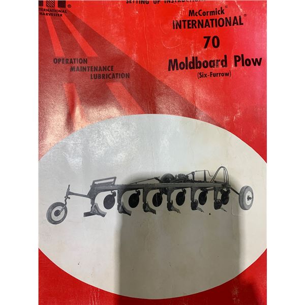MCCORMICK IH 70 MOLDBOARD PLOW MANUAL