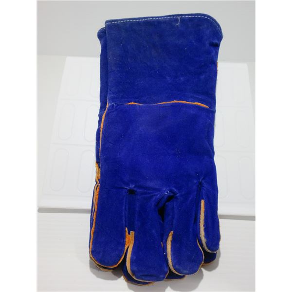 NEW: BLUE WELDING GLOVES (APPROX. SIZE XL)