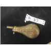 Image 3 : Brass Powder Flask - Ornate, Black - Vintage
