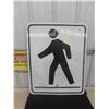 Image 1 : Pedestrian Crossing Sign - Metal 24" x 30" 