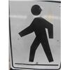Image 2 : Pedestrian Crossing Sign - Metal 24" x 30" 