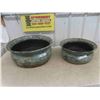 Image 1 : 2 Metal Planters ; 8.5" x 20.5" & 7" x 16" wide