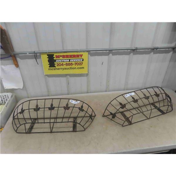 Wrought Iron Wall Mount Planter 8.5" x 8.5" x 29" 