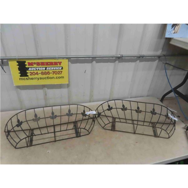 Wrought Iron Wall Mount Planter 8.5" x 8.5" x 29" 