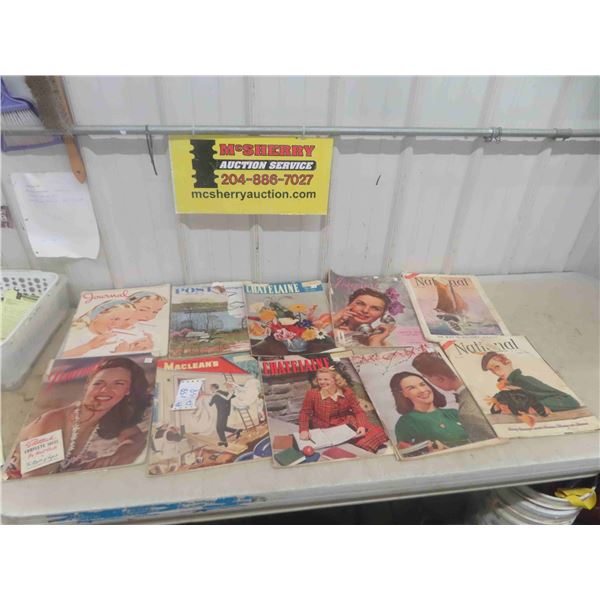 Old Magazines ; Journal, Macleans, National, plus others - 1930s + 40s 