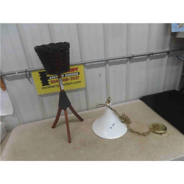 Plant Stand - 2 Tier & Swag Lamp