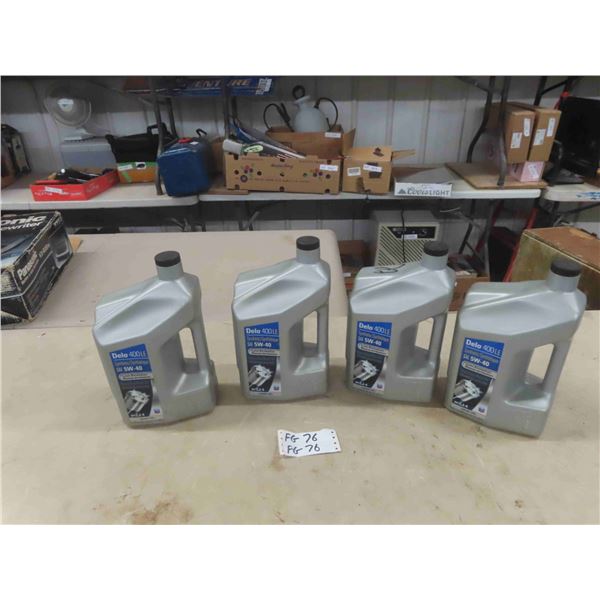 (4) 1 Gal Jugs ; Delo 5W-40 Synthetic Oil