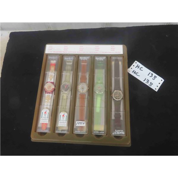 5 New Old Stock Swatch Quartz Watches ; 1993