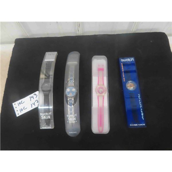 4 Swatch Watches - New Old Stock in Packaging