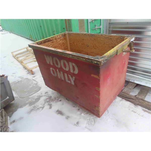 Industrial Bin on Heavy Duty Castors - metal frame on top 26" x 31" x 40"