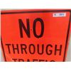 Image 2 : Metal No Through Traffic Sign 24" x 24" 