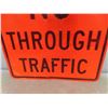 Image 3 : Metal No Through Traffic Sign 24" x 24" 