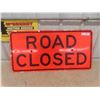 Image 1 : Metal Road Closed Sign 18" x 35"