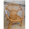 Image 2 : Small Wicker Chair + Wooden Garden Décor Chair