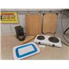 Image 1 : Cutting Boards, Rolling Pin, New Drain Pan, Double Hot Plate, 