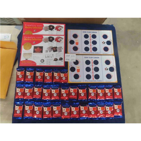New Sealed in Package 30 McDonalds Olympic Hockey Medallions - 1998 Team Canada 