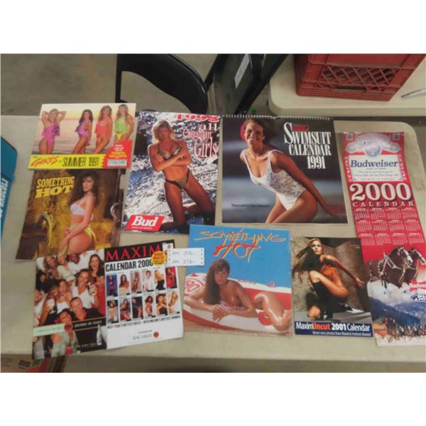 Swimwear Calendars ; 1991, 1993, 1998, 2000 + 01 Budweiser Calendar