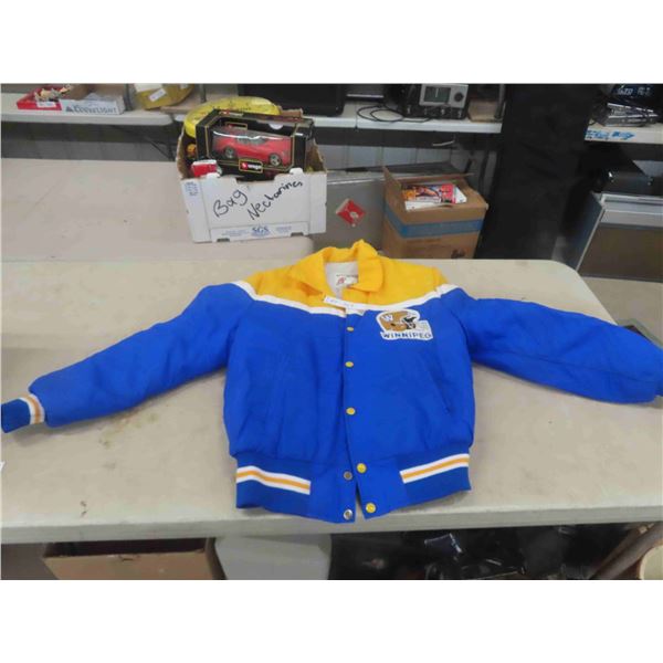Winnipeg Blue Bombers Quilted Jacket Sz Med - New