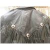 Image 4 : Leather Motorcycle Jacket with Fringe SZ 42