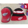 Image 5 : Red Wings Fans !!! ; New Scarf, Tuque, Ball Cap- New, Coffee Mugs in Box, Mirror 