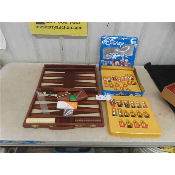 Disney Chess set + Backgammon Game