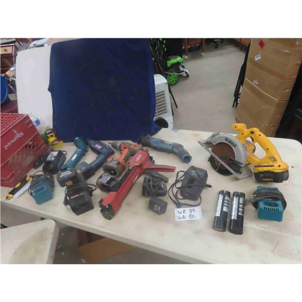 Various Cordless Tools, Chargers - some good - none tested