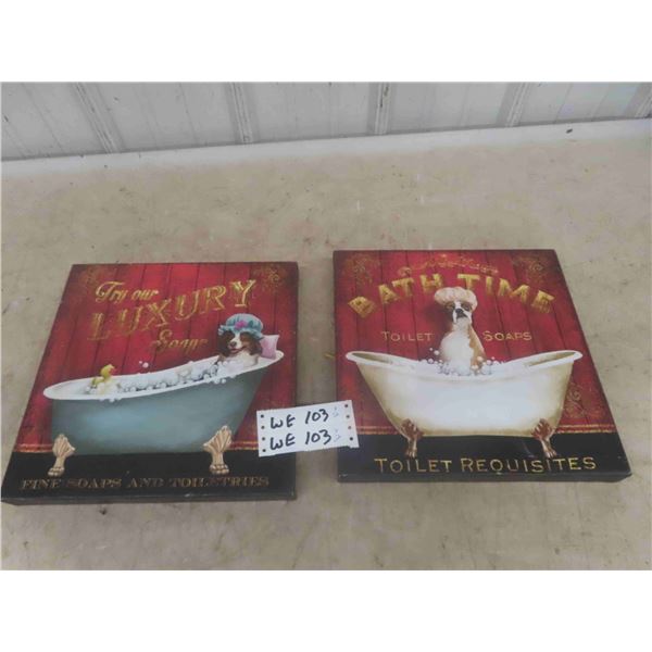 2 Bathroom Pictures ; No Dirty Dogs Here