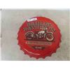 Image 1 : Harley Davidson Modern Metal Embossed Sign 10" Diameter