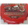 Image 2 : Harley Davidson Modern Metal Embossed Sign 10" Diameter