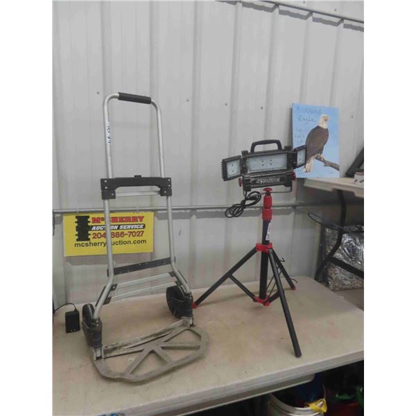 2 Wheel Dolly, Husky Halogen Light on Stand