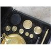 Image 2 : Precision Brass Balance Scale with Weights + Case