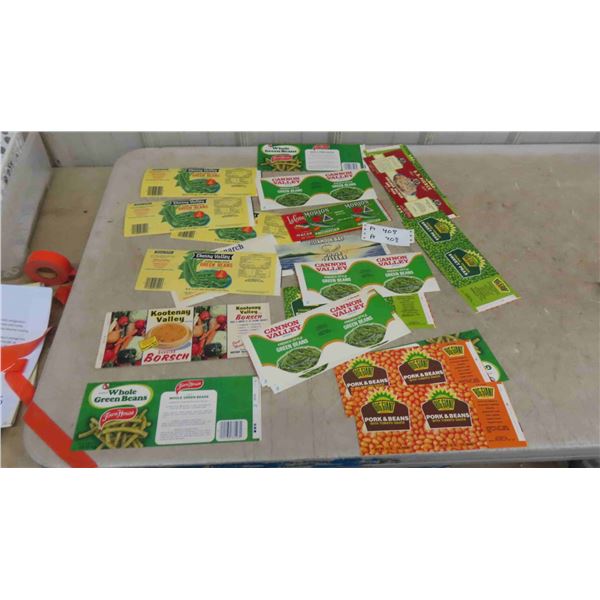 34 Original Food Product Can Labels