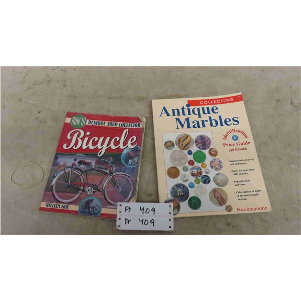 Antique Collectors Books ; Marbles & Restore Bicycles