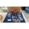 Image 1 : 4 Labatt's Lite Beer Glasses, 3 Crystal Sherry, 3 MLCC Draft Glasses, Crown Royal,