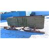 Image 8 : Double Bobsleigh with Wooden Box 10.5" x 30" x 37" - has wagon Tongue