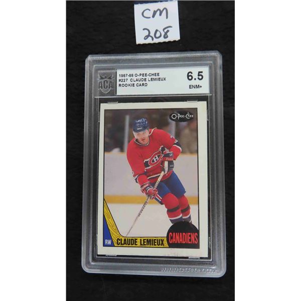 Graded Claude Lemieux Montreal Canadiens Rookie Card