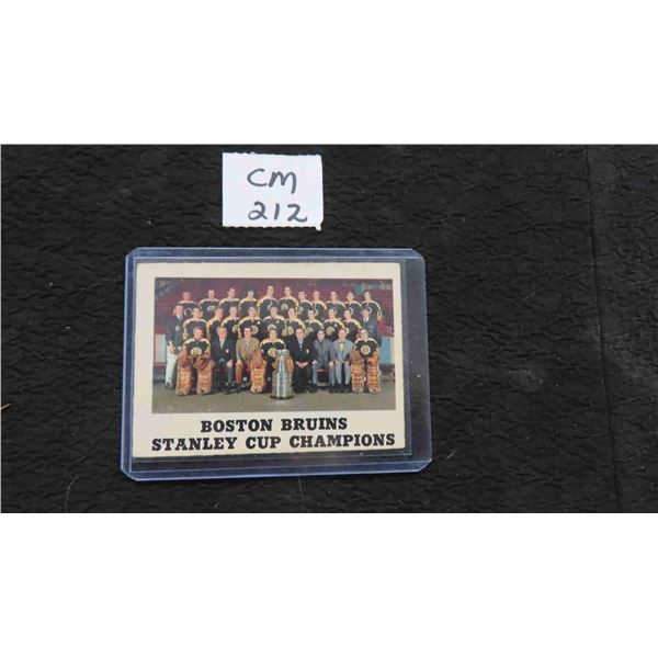 1970/71 Boston Bruins Stanley Cup Champions Card
