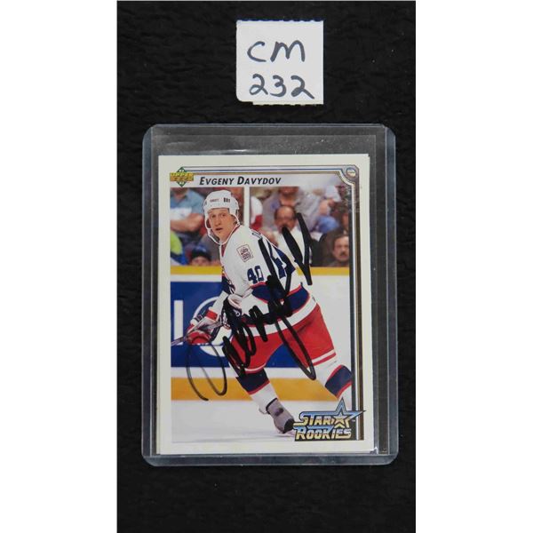 Autographed Eugeny Davydov Winnipeg Jets Card