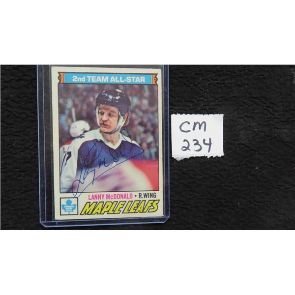 Autographed Lanny McDonald Toronto Maple Leafs Card