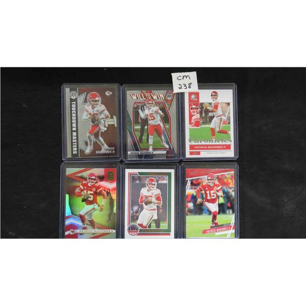 6 Patrick Mahomes KC Chiefs Football Cards