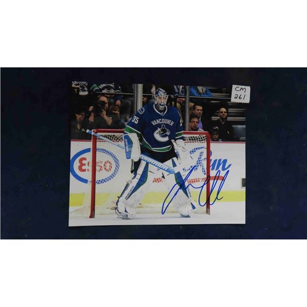 Signed Jacob Markstrom Vancouver Canucks 8" x 10" 